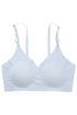 Seamless Sky Blue Scoop Bra