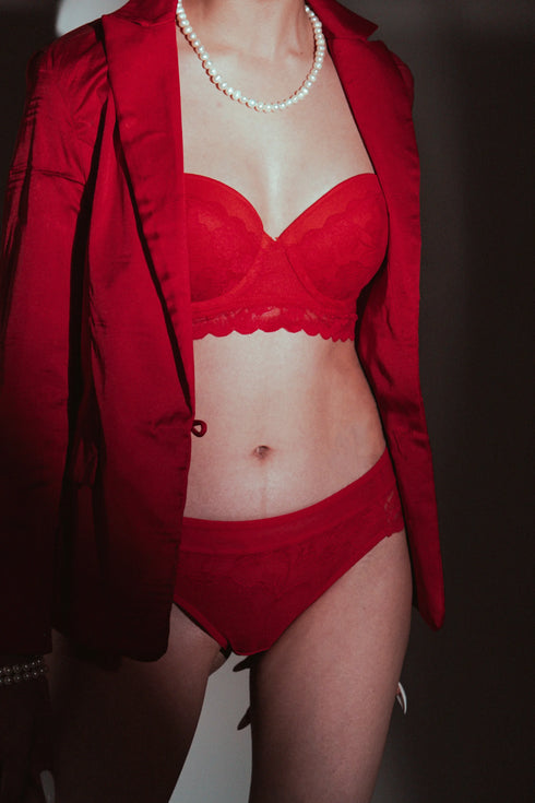 Wildflower Lace Set Red