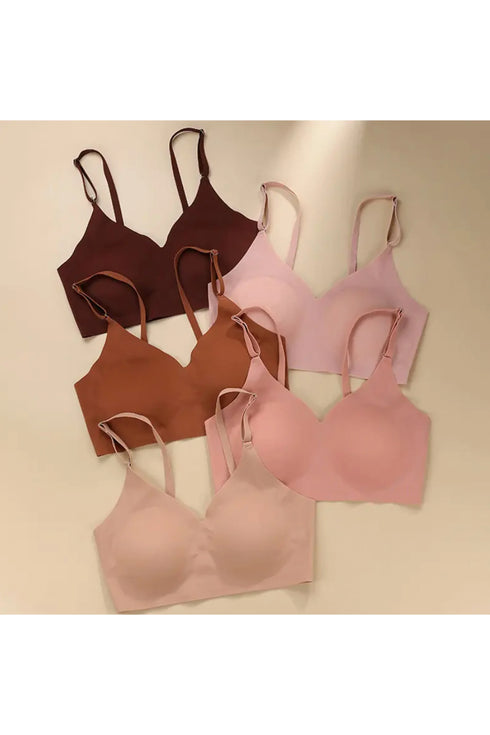 Seamless Pink Scoop Bra