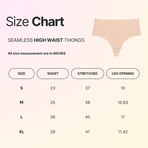 High Waisted Seamless Thong - Nude - Omi Beauty