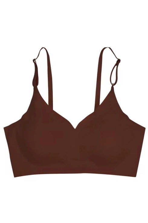 Seamless Maroon Scoop Bra