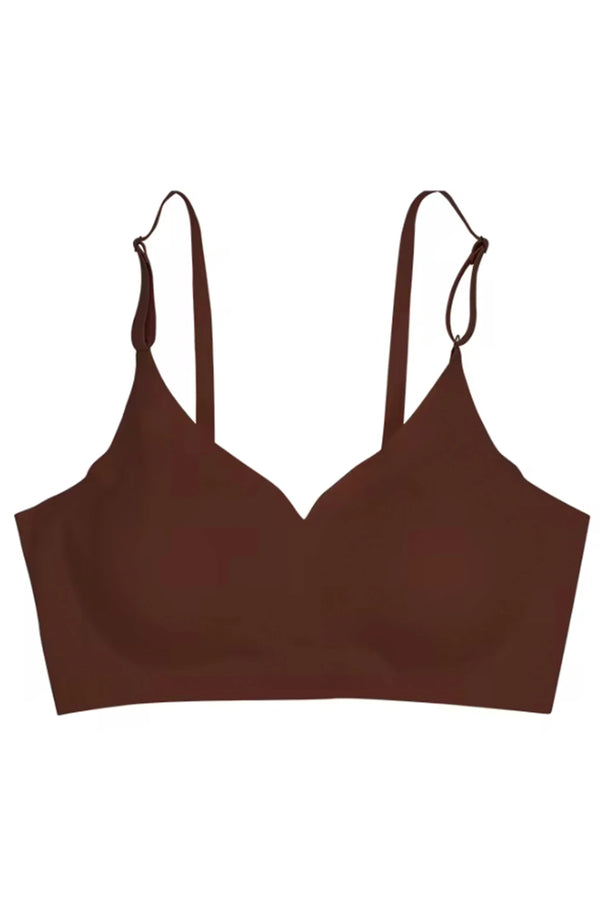 Seamless Maroon Scoop Bra
