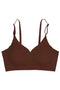 Seamless Maroon Scoop Bra