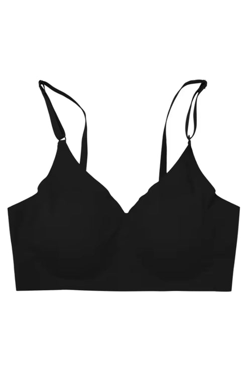 Seamless Black Scoop Bra