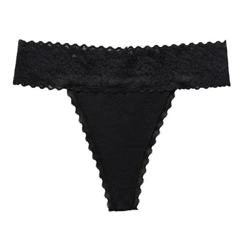Lace thongs - Black - Omi Beauty