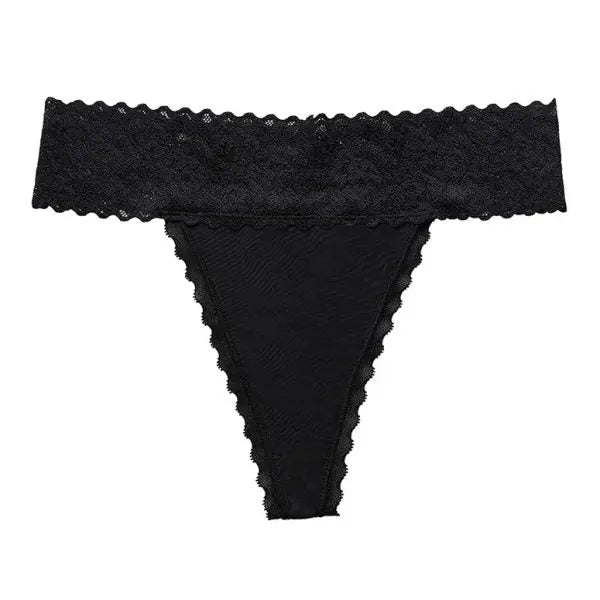 Lace thongs - Black - Omi Beauty