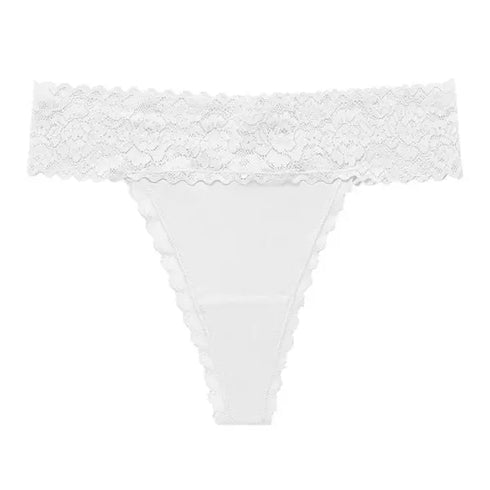 Lace thongs - White - Omi Beauty