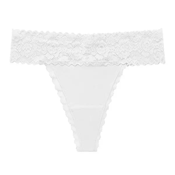Lace thongs - White - Omi Beauty