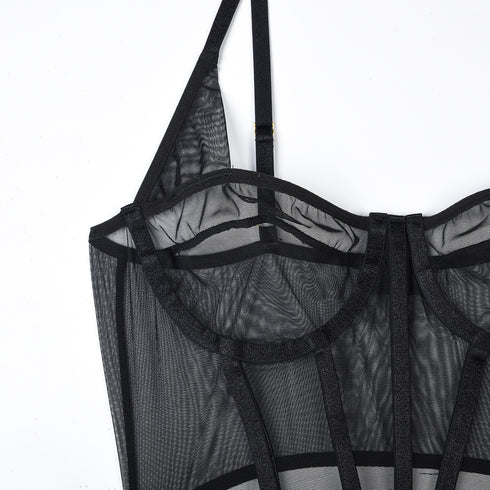 Forbidden Sexy Black Lace Skirt Set - Shop Hollywood Lingerie Online in Pakistan - Omi Beauty