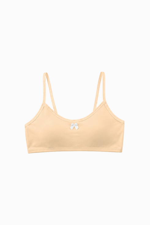 100% Cotton Teen Cami Bra | Wire-Free Girls Everyday Bra | OMI