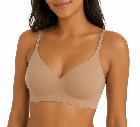 Seamless Brown Skin Scoop Bra