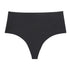 High Waisted Seamless Thong - Black - Omi Beauty