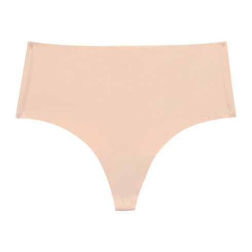 High Waisted Seamless Thong - Nude - Omi Beauty
