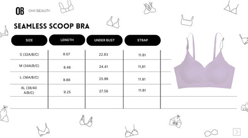 Seamless Scoop Bra - Blue