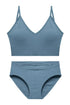 Black Rib Cotton Matching Set for Women