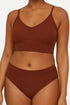 Black Rib Cotton Matching Set for Women