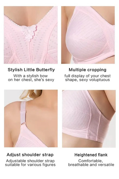 Cotton Minimizer Bra (Pink/Beige/Choco)