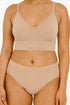 Black Rib Cotton Matching Set for Women