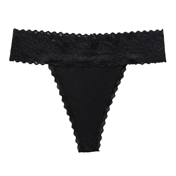 Lace thongs - Black