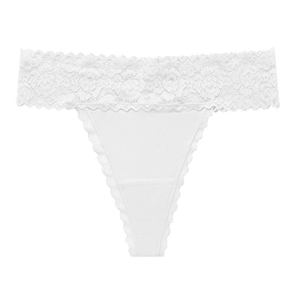 Lace thongs - White