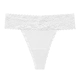 Lace thongs - White