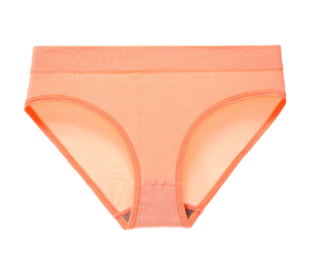 Rib Cotton Briefs - Orange - Omi Beauty